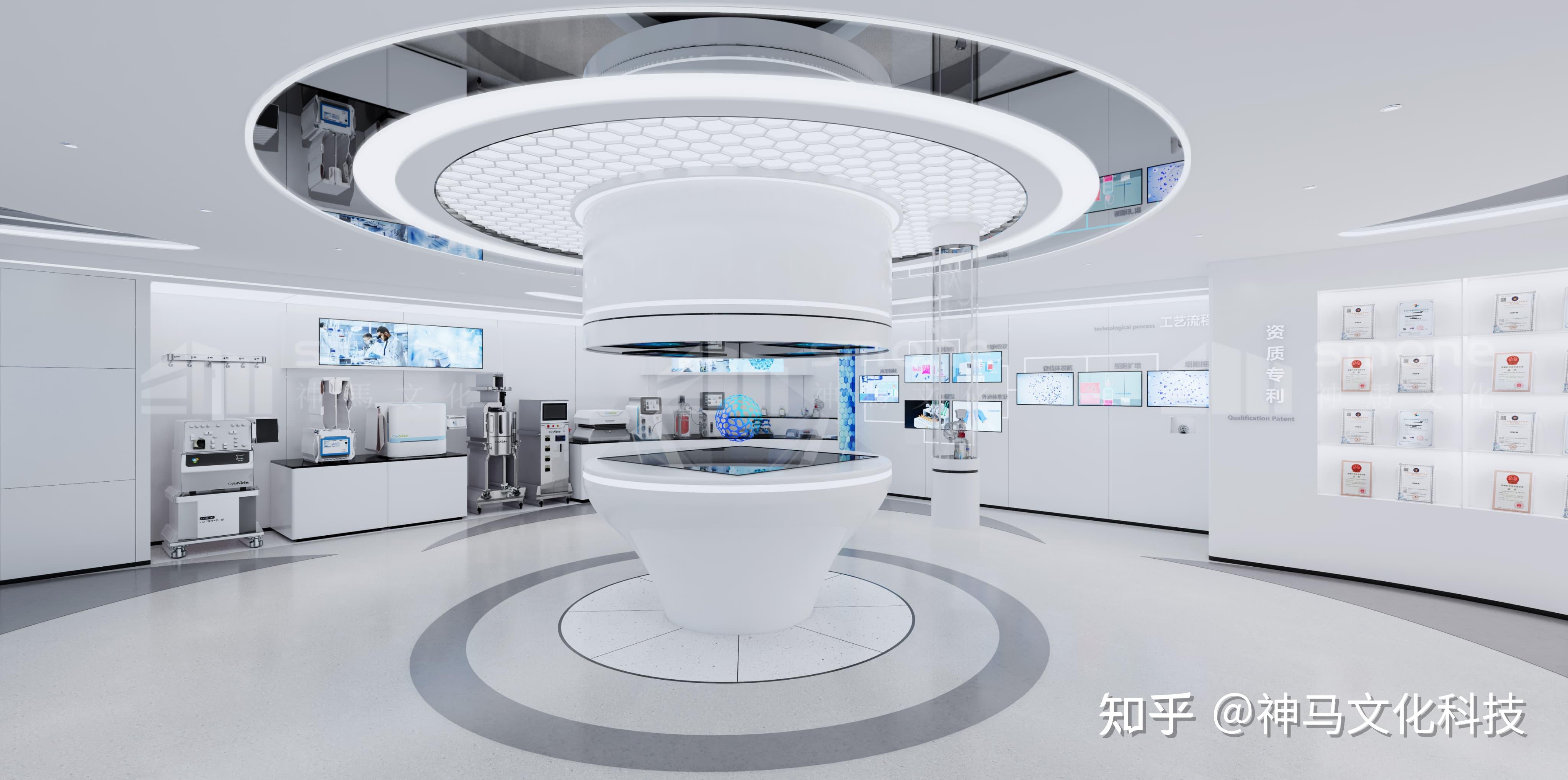 生物医疗展厅设计：新创意展示形式定义医疗空间新范式|医药展厅设计|神马文化干细胞科普馆设计 - 知乎