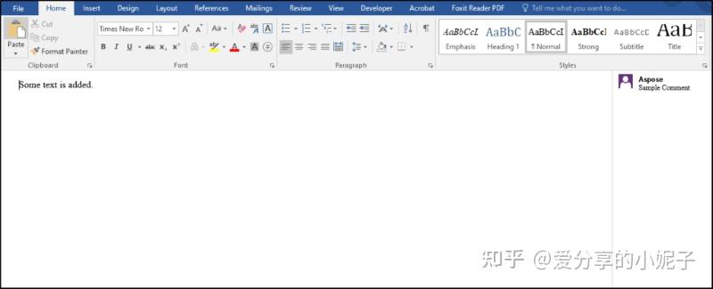 Word处理控件Aspose.Words功能演示：使用 Java 在 Word (DOCX/DOC) 中插入或删除注释 - 知乎