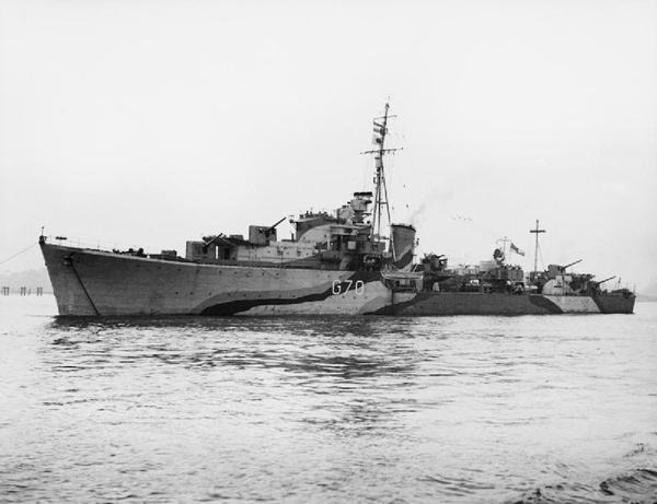 二战防空型驱逐舰图片