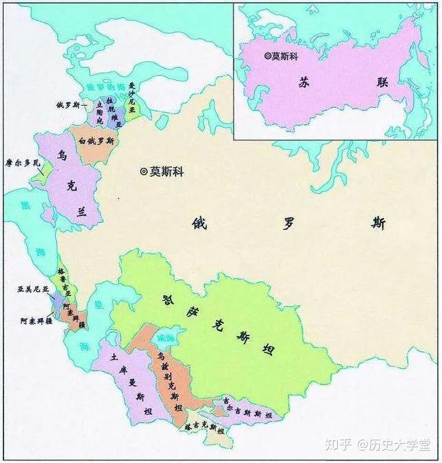 一國化為十五國,這十五國分別是中亞五國,波羅的海三國,東斯拉夫三國