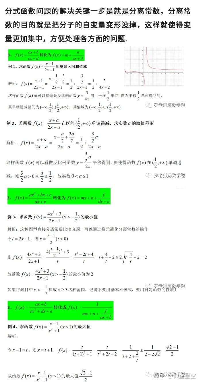 分离常数法求函数的值域 - 知乎