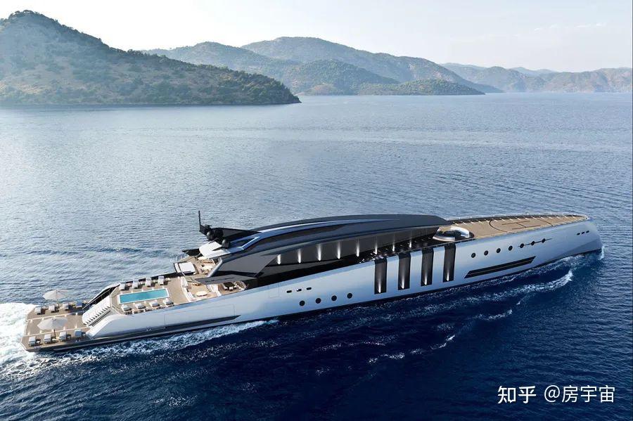 巡航6000海里的100米帆船概念超级游艇