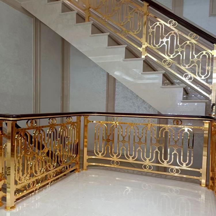 青铜峡别墅玫瑰金铜雕花护栏轻松俘获你的心