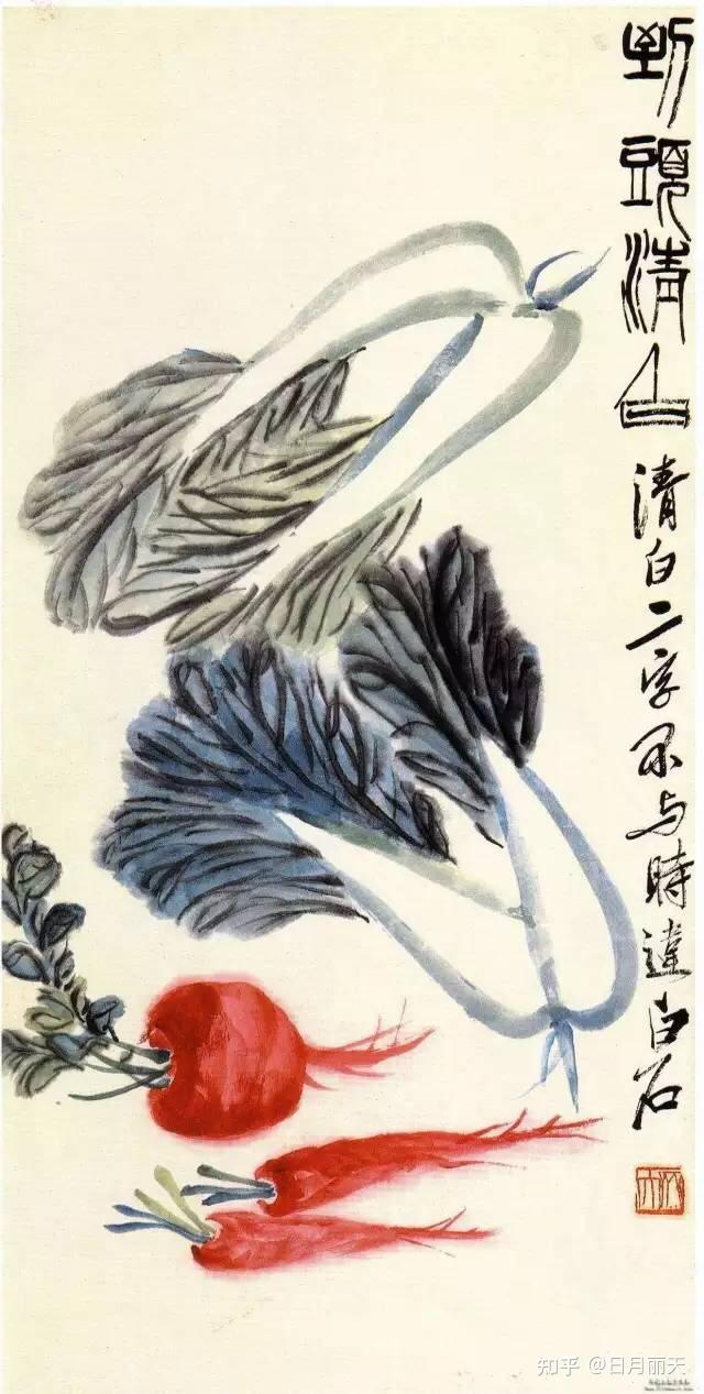 蔬菜组合国画图片