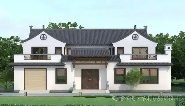 48款二层中式合院别墅,二层新中式四合院农村自建房别墅设计图 - 知乎