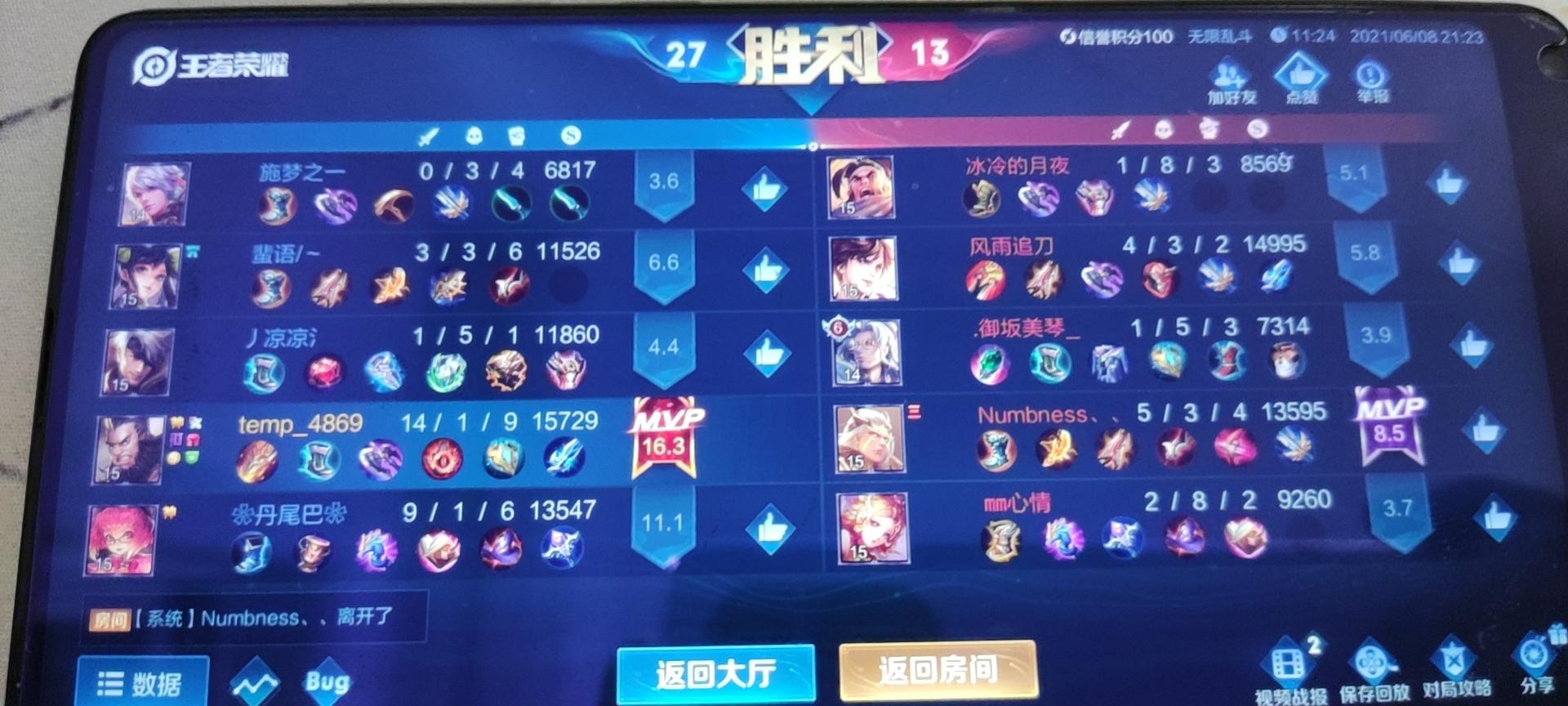 王者荣耀最高评分是16是真是假