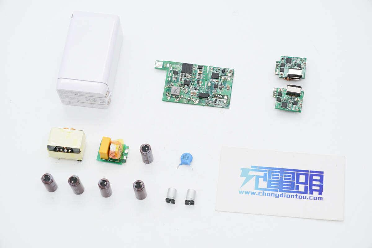 拆解报告:白牌60w双usb-c口快充充电器upd065a-01pa