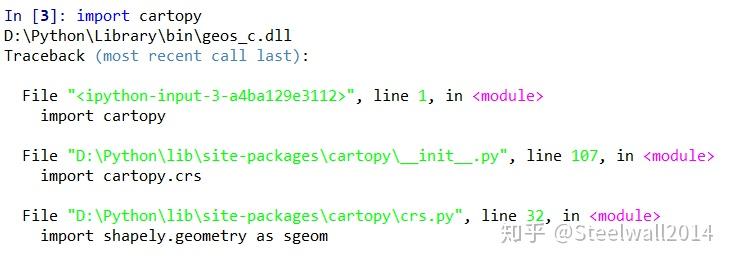 记一次cartopy安装后导入错误 - 知乎