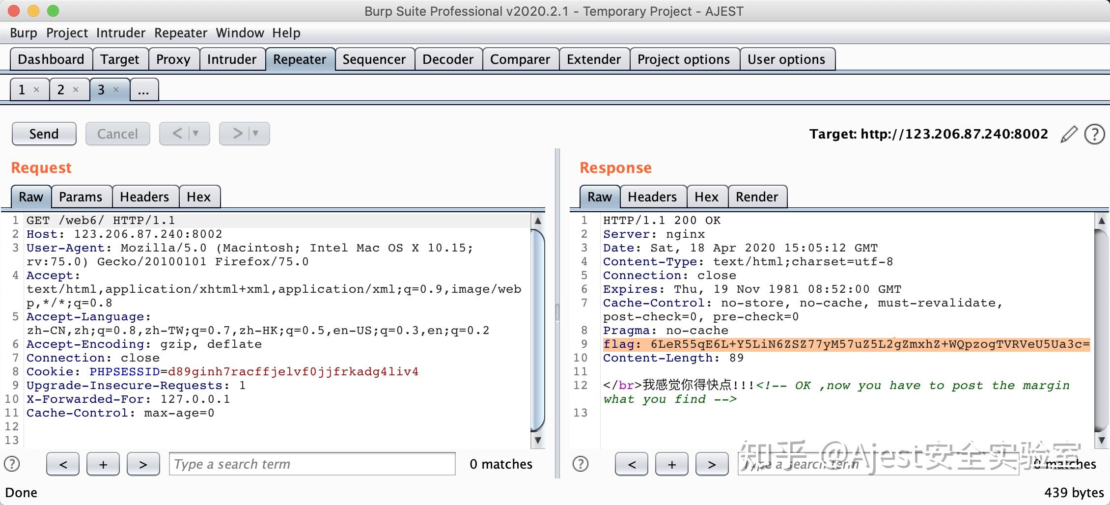 [CTF]BugkuCTF - Web - 速度要快 - 知乎
