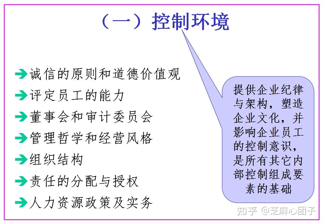 控制環境(二)內部控制的要素(一)內部控制的概念內部控制概論內部