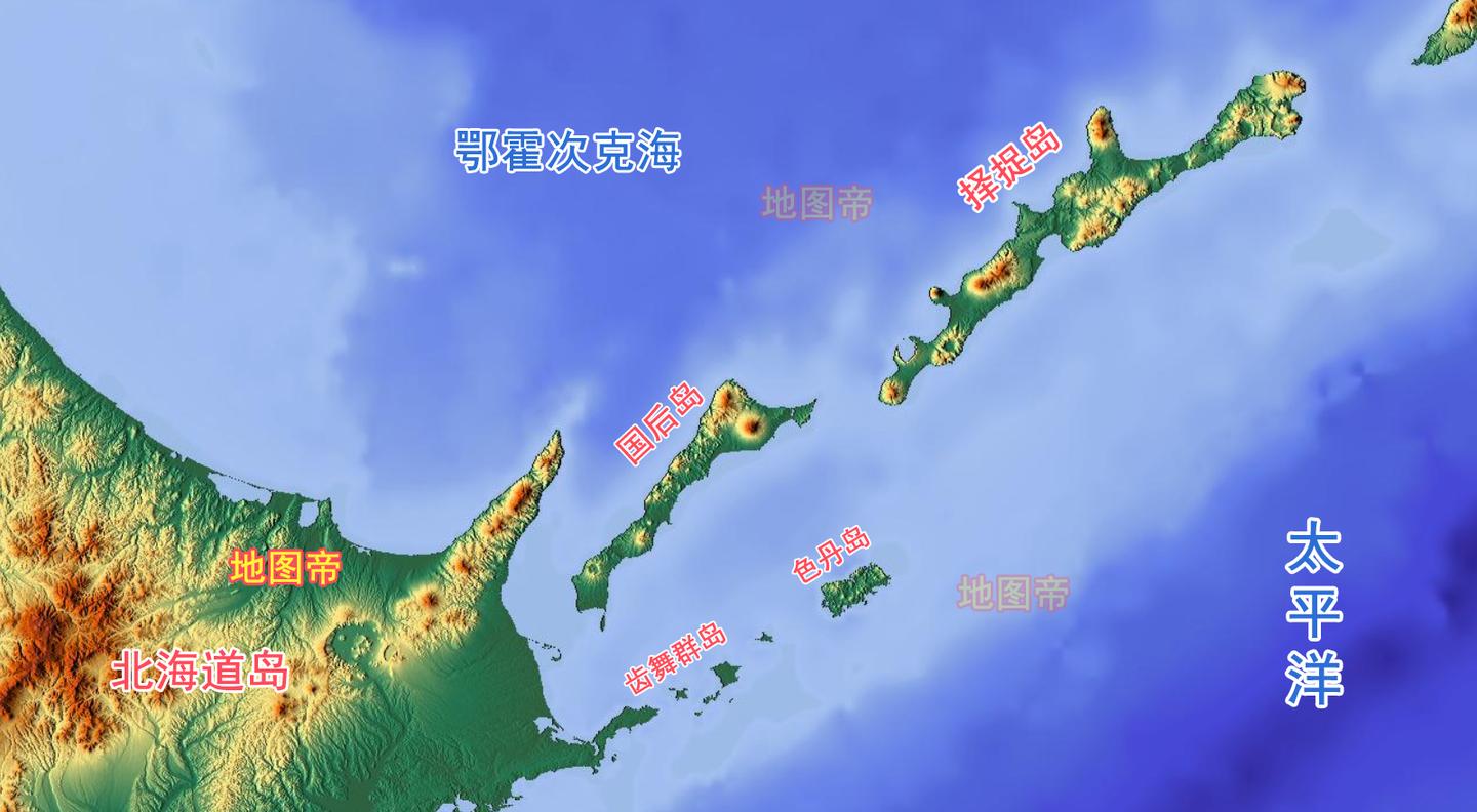 千岛群岛地图图片