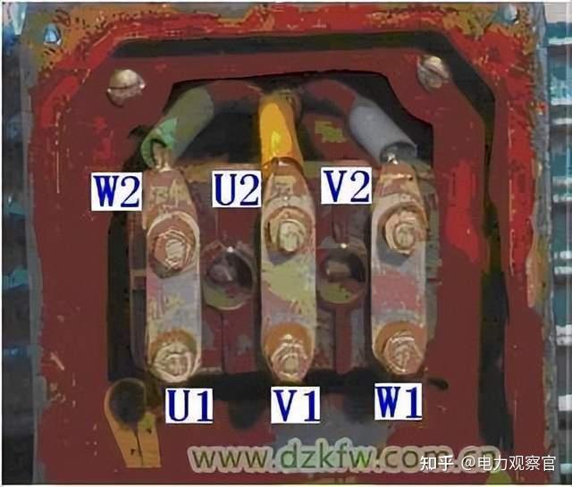 三相电机接法实物图图片