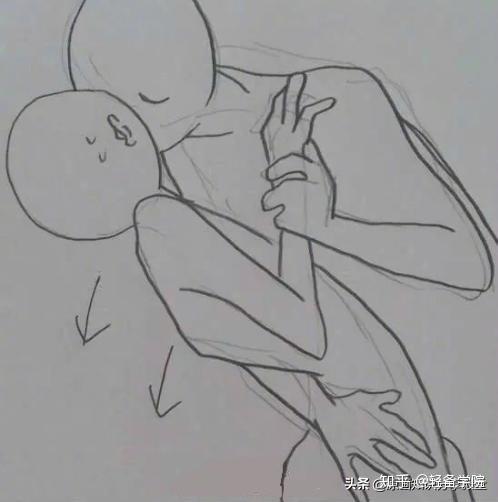 手把手教你kiss亲吻构图怎么画脸红心跳亲亲效果图