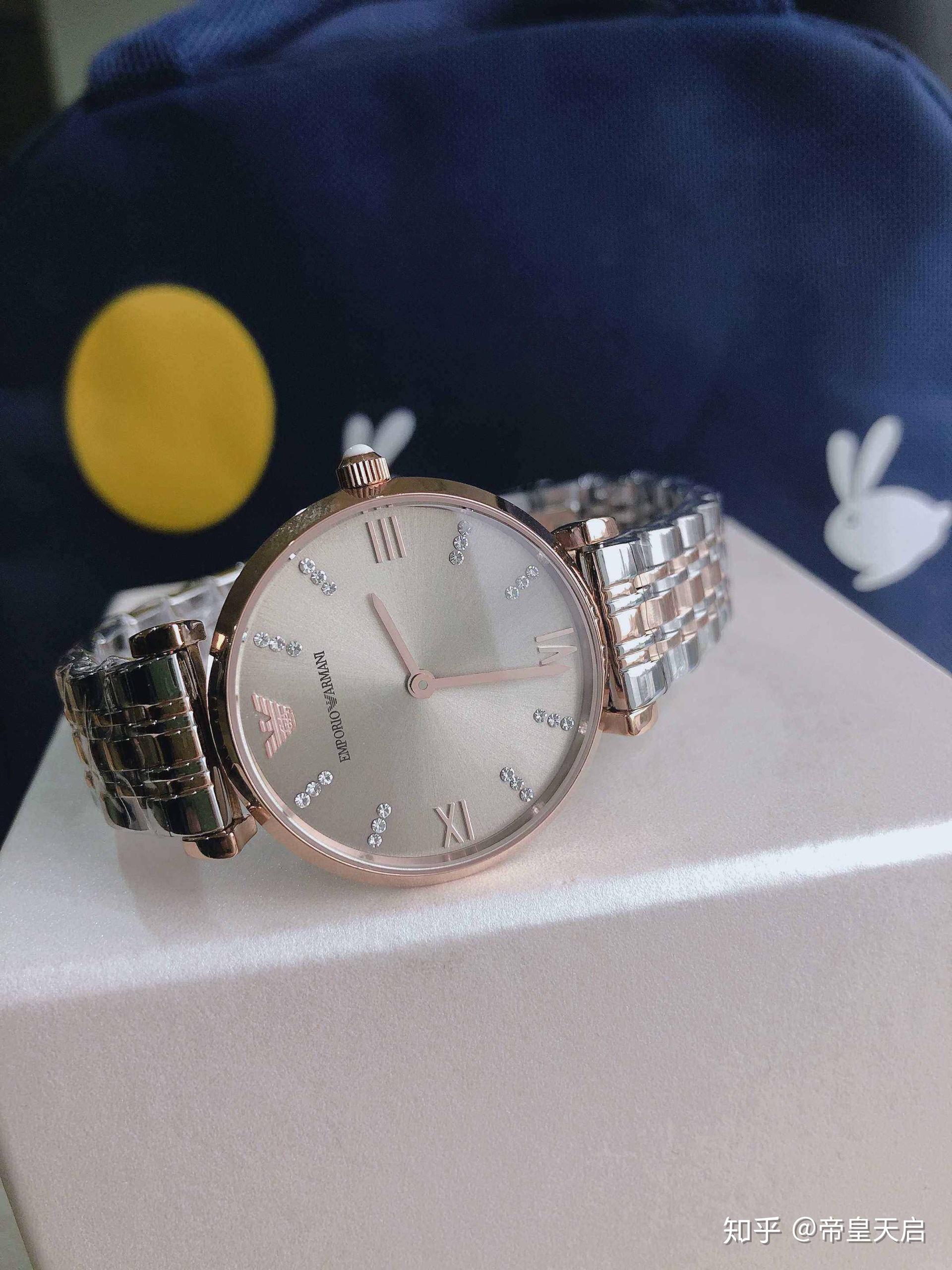 气质爆表的阿玛尼ar1840镶钻手表