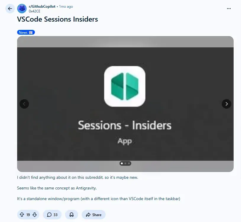 王炸!VS Code 悄悄推出 Sessions App,全新的 Agentic 开发体验! - 知乎