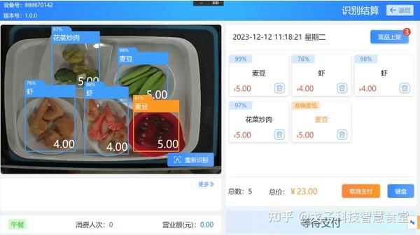 Ai菜品识别结算台助力智慧食堂再度升级 知乎 