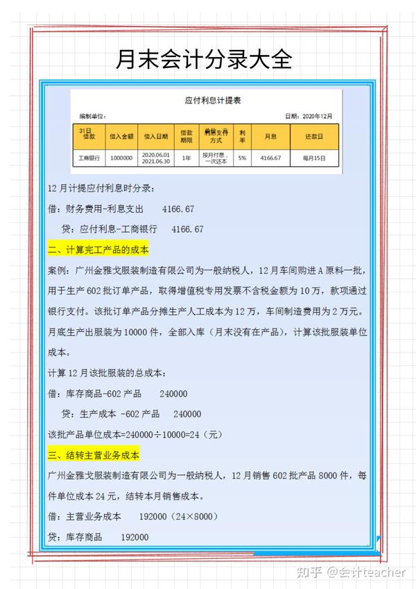 会计月末结转流程及月末结转分录,带月末账务处理应用案例,套用 - 知乎