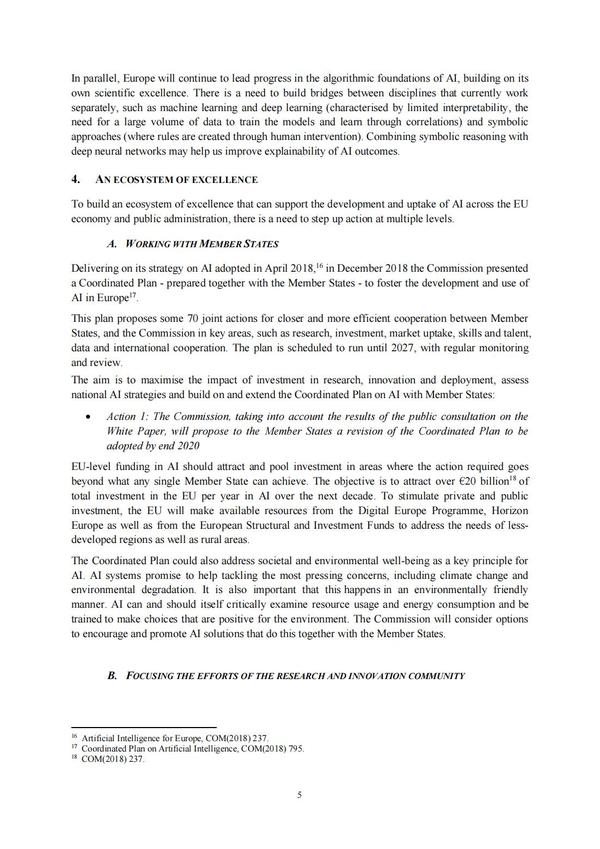 White paper On Artificial Intelligence A European approach to excellence and trust 知乎