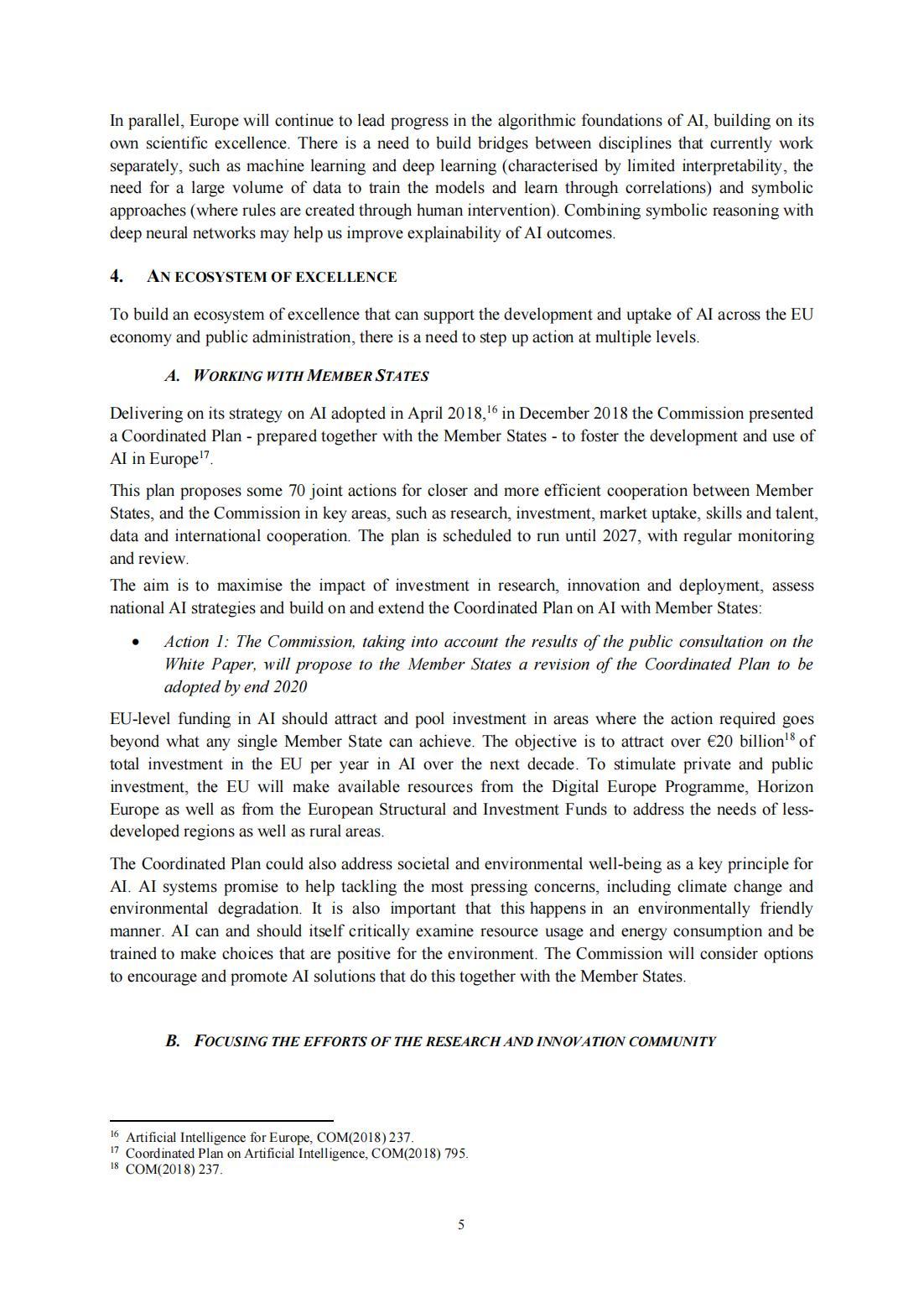 White paper On Artificial Intelligence A European approach to