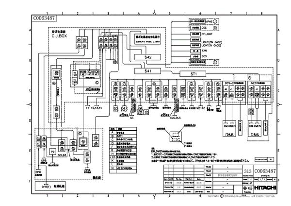 日立电梯控制柜接线图图片