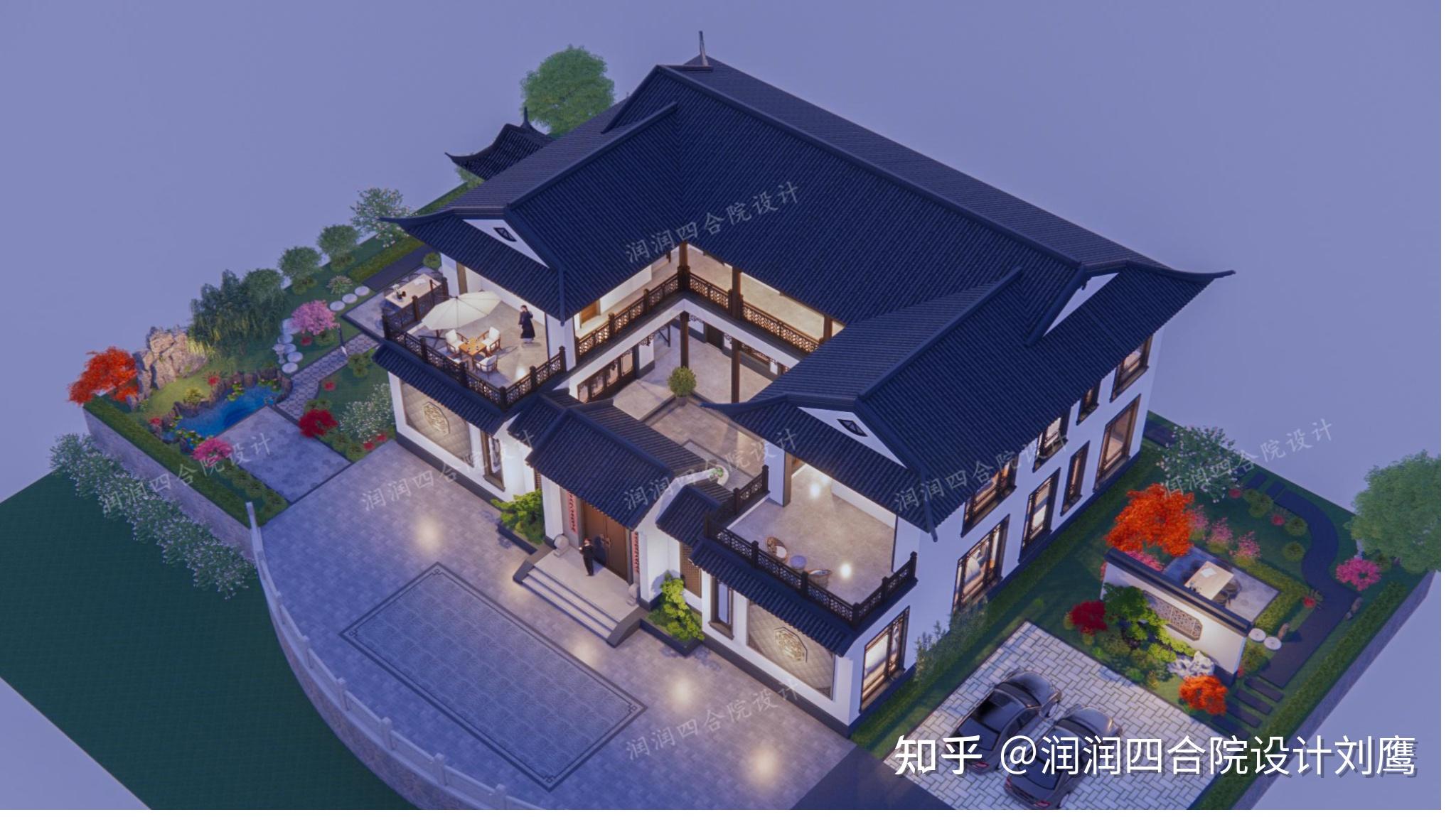 润润四合院设计刘鹰：广东潮汕兄弟双拼两层苏式四合院21×17 - 知乎