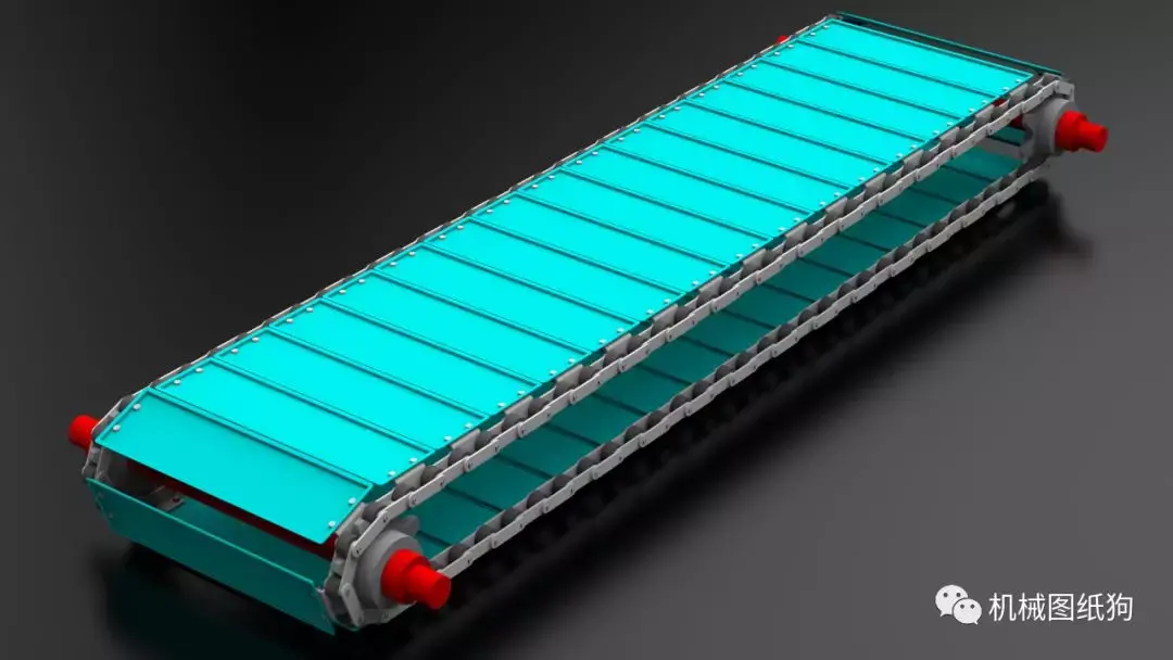 工程机械metallicbeltchain链条传送带3d数模图纸stpigs格式