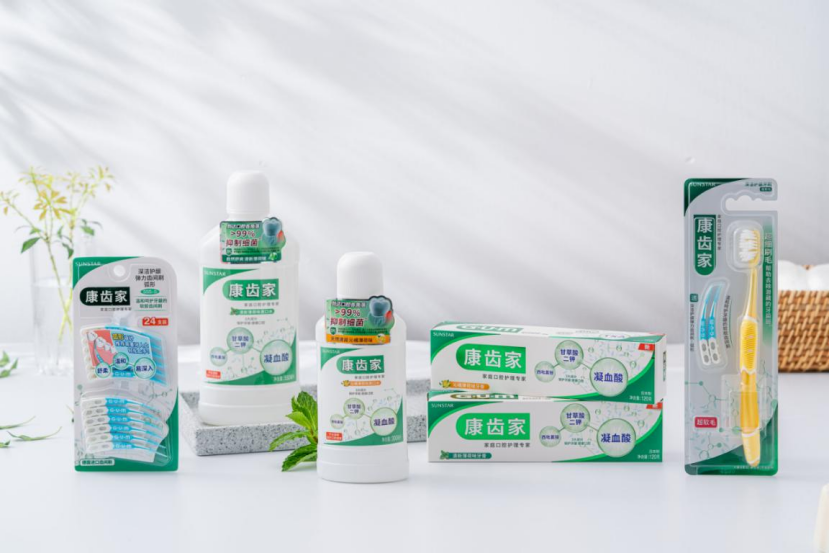 gum康齿家清新护龈漱口水和牙膏中含有的甘草酸二甲,西吡氯铵,txa凝血