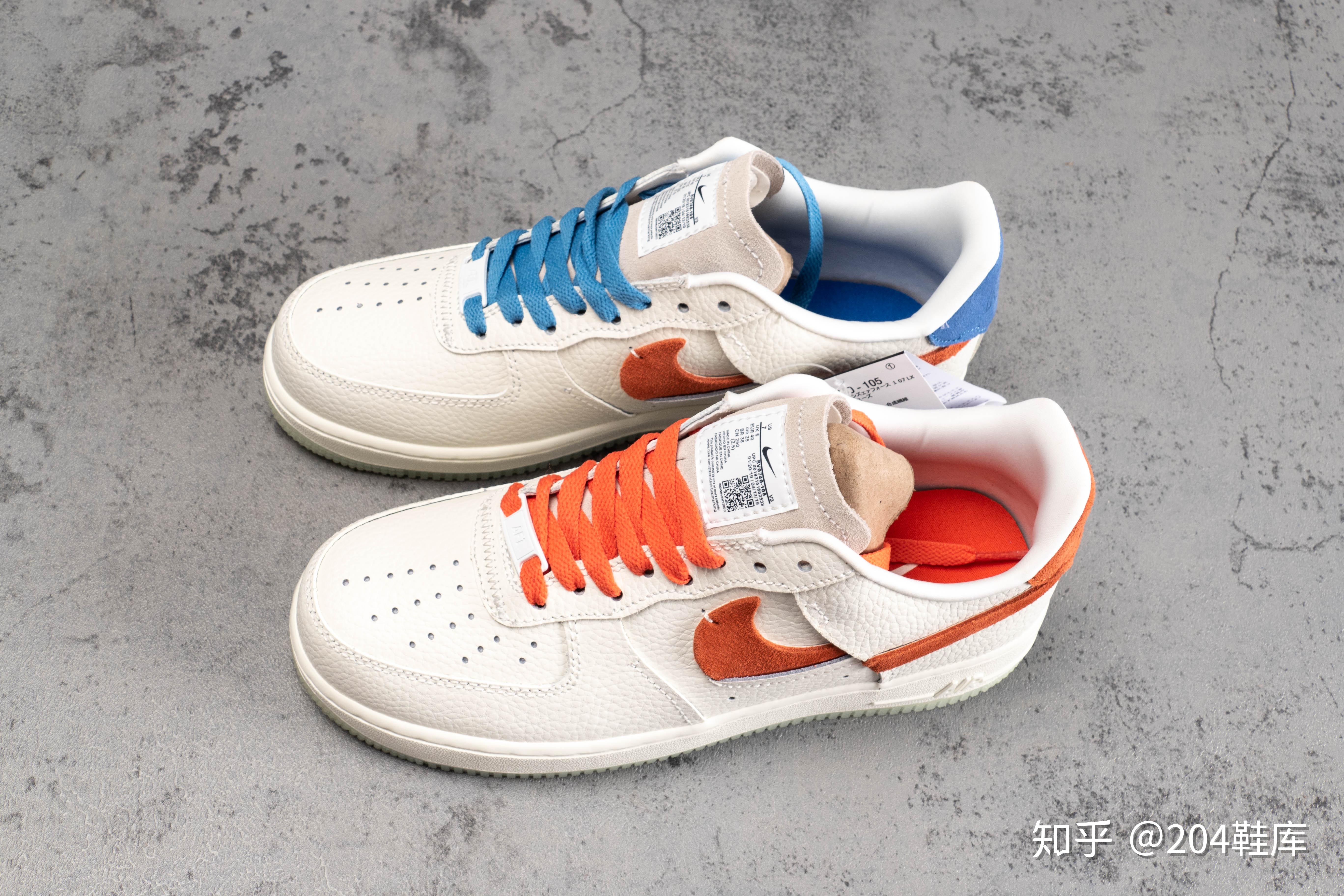 nikeairforce1断钩解构红蓝鸳鸯204鞋库