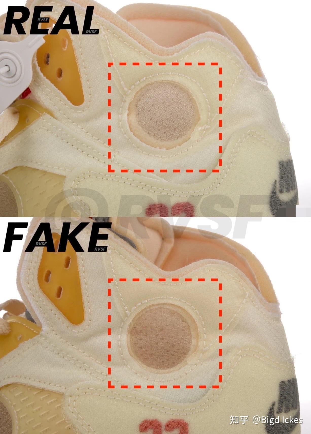 材质硬伤?air jordan 5 x off-white ow aj5 真假测评对比