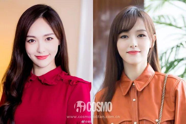 和旧发型相比,唐嫣新换的稍短斜刘海不仅显脸小,而且更加年轻.