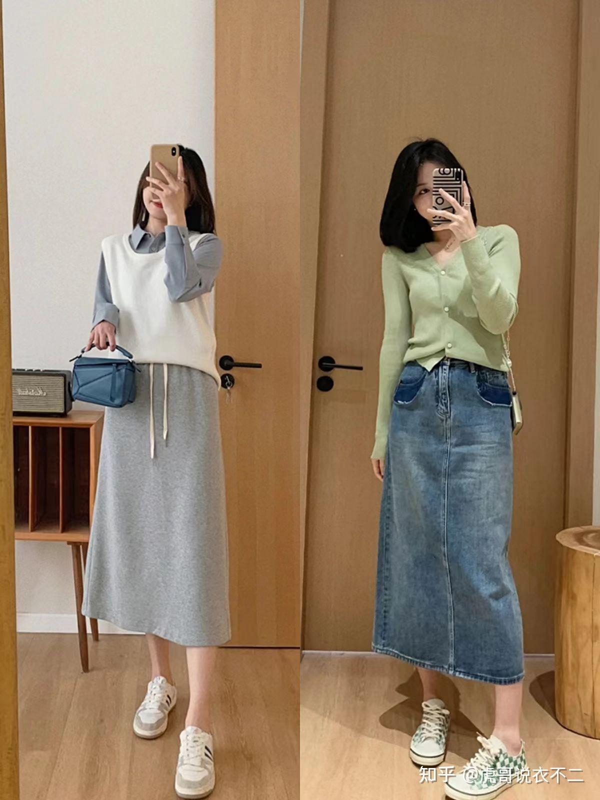 "小白鞋"与"裙子"的搭配虽简单,但要注意这几点,优雅又时尚