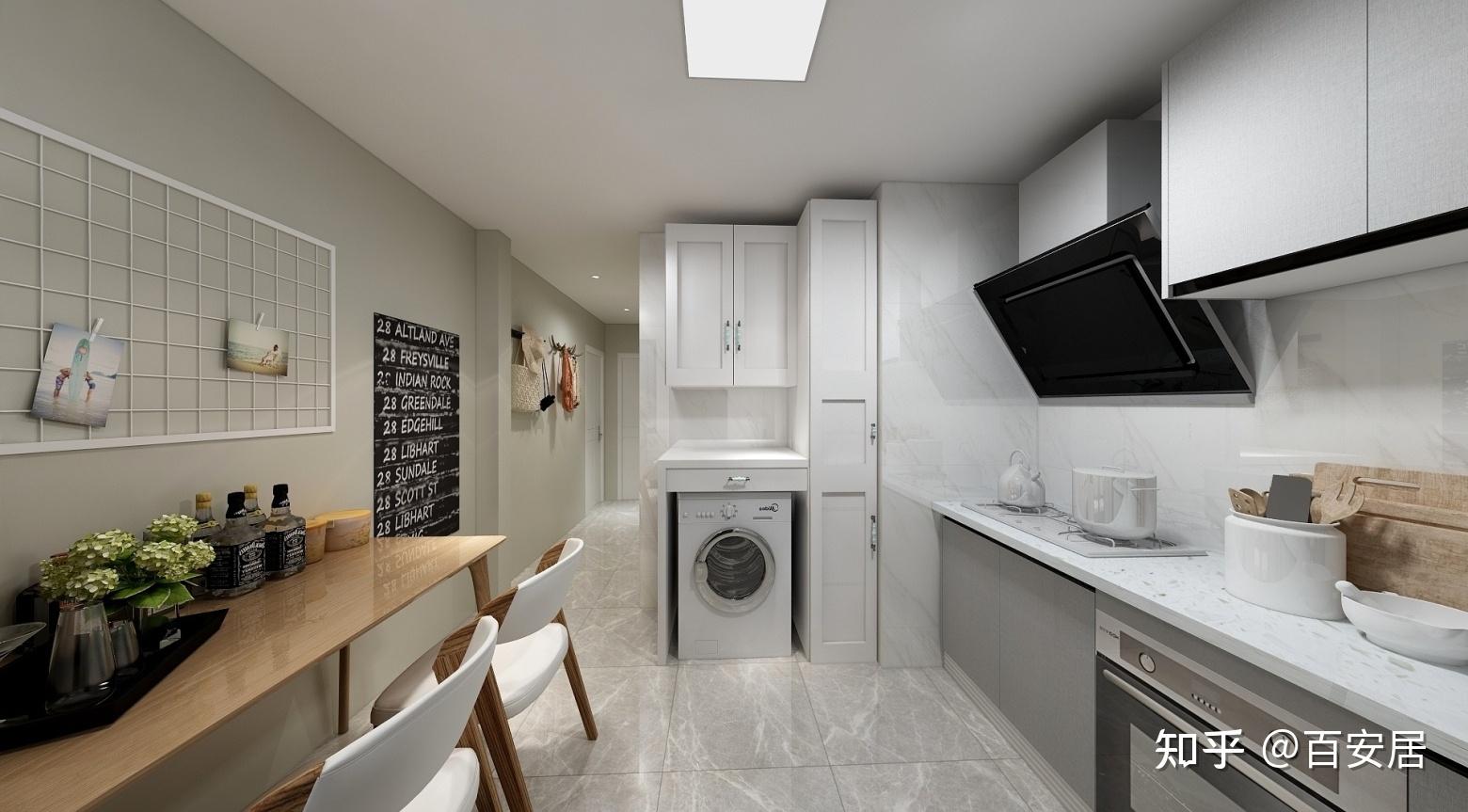 看一看百安居厨房间局装翻新套餐老厨房的墙地面防水一定要做好.