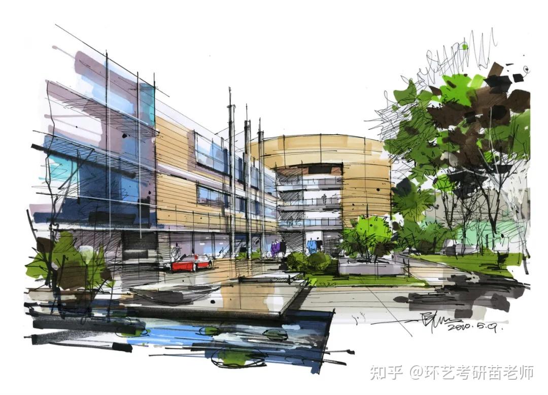 建筑-景观手绘马克笔基本技法全解! - 知乎