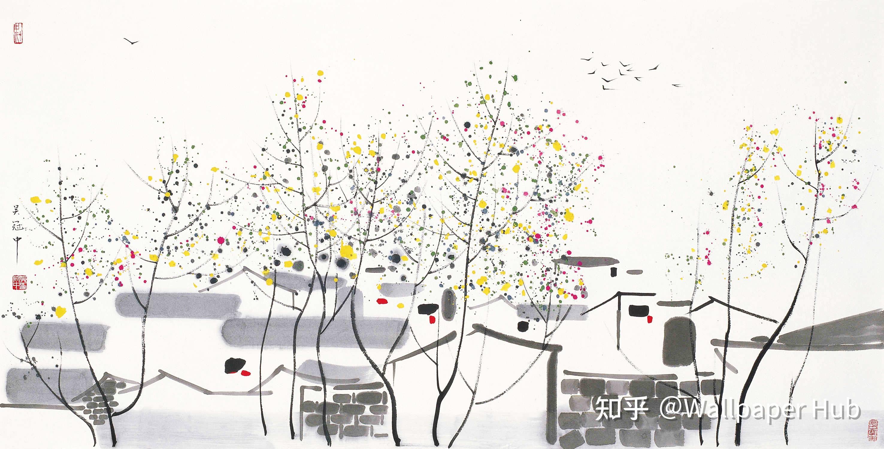 可能是吴冠中最全的高清原画合集了 - 知乎