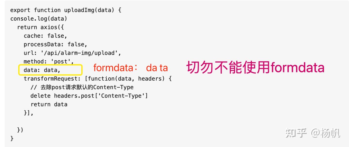 axios中上传blob Current request is not a multipart request的问题 - 知乎