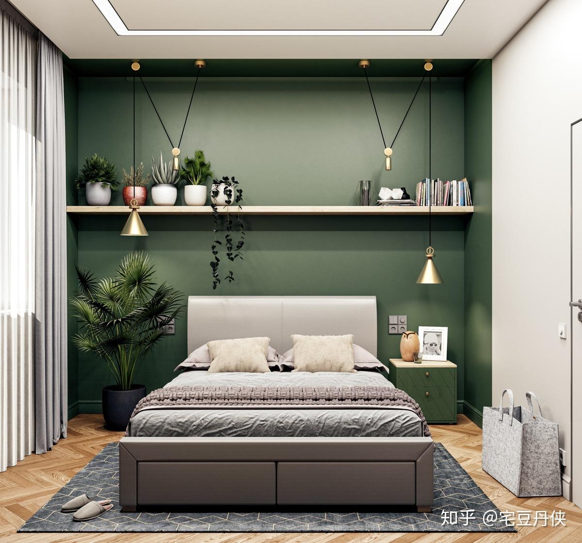 51款绿色卧室设计 超高颜值 人见人爱 - 知乎