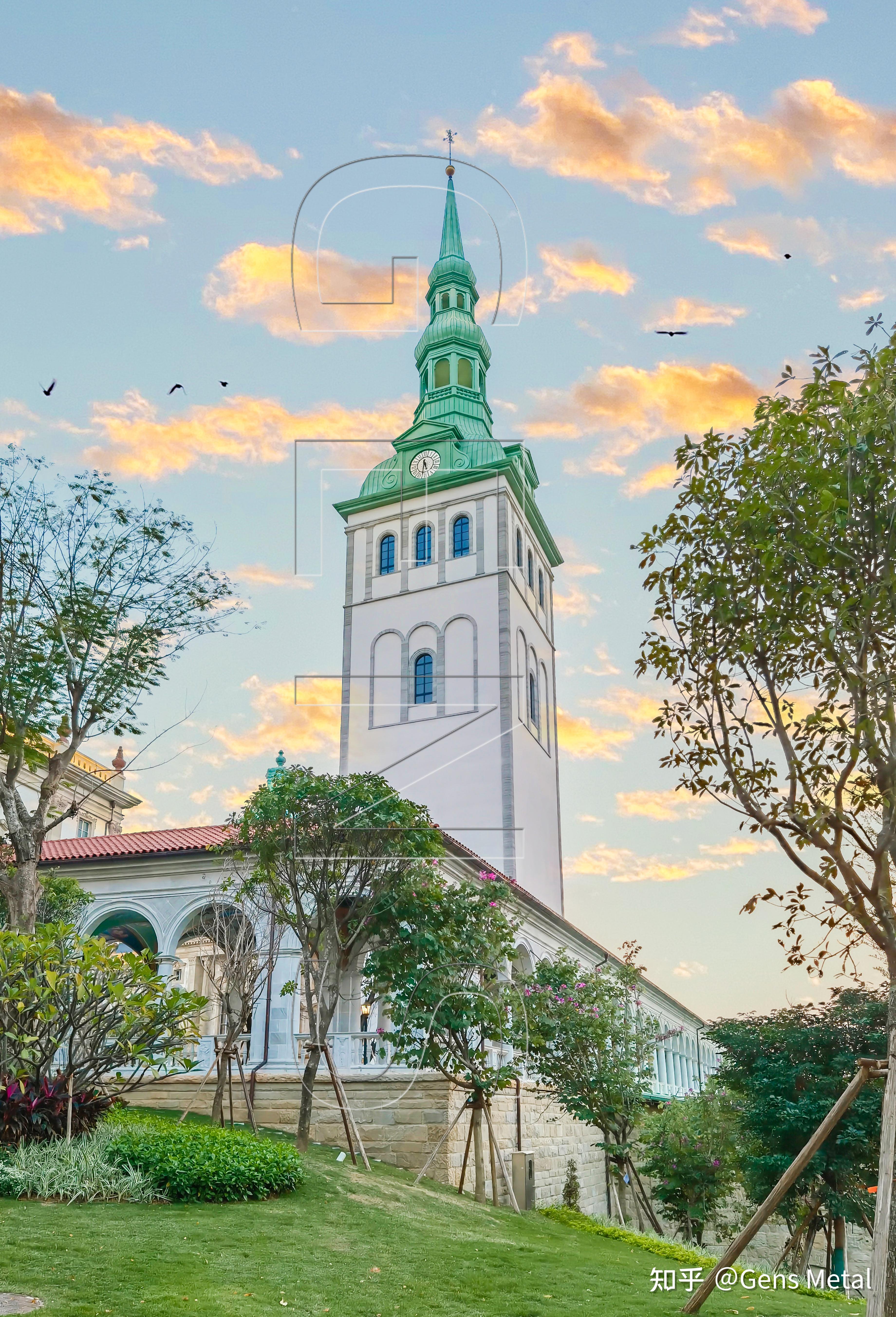 铜尖顶欧式建筑的浪漫延申