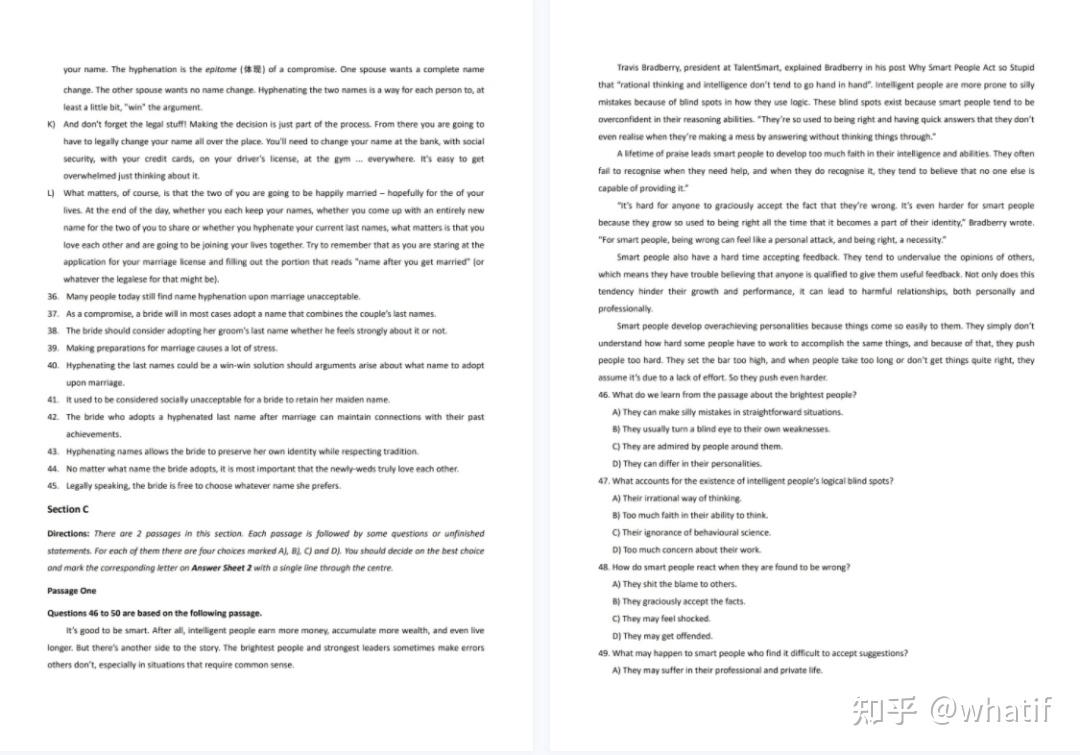 英语四六级真题pdf(更新至24年12月) - 知乎