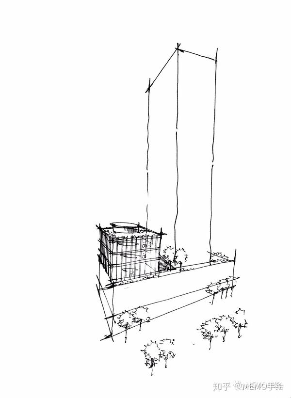 手绘教程|发现高端商业写字楼