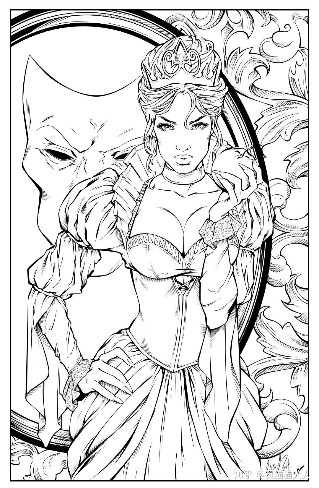 插画家 vitali iakovlev插画线稿  满满的美漫风格