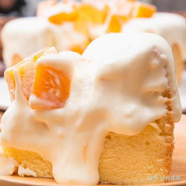 今日晒甜点香芒芝士爆浆奶盖蛋糕