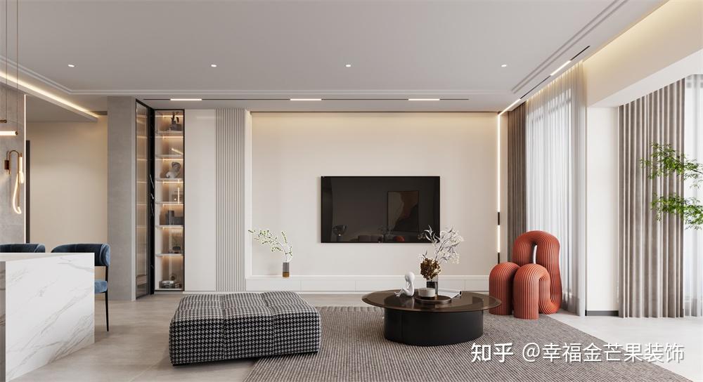 【幸福金芒果】昆明润城 128m²现代简约装修设计 简洁有力,静默隐声 - 知乎