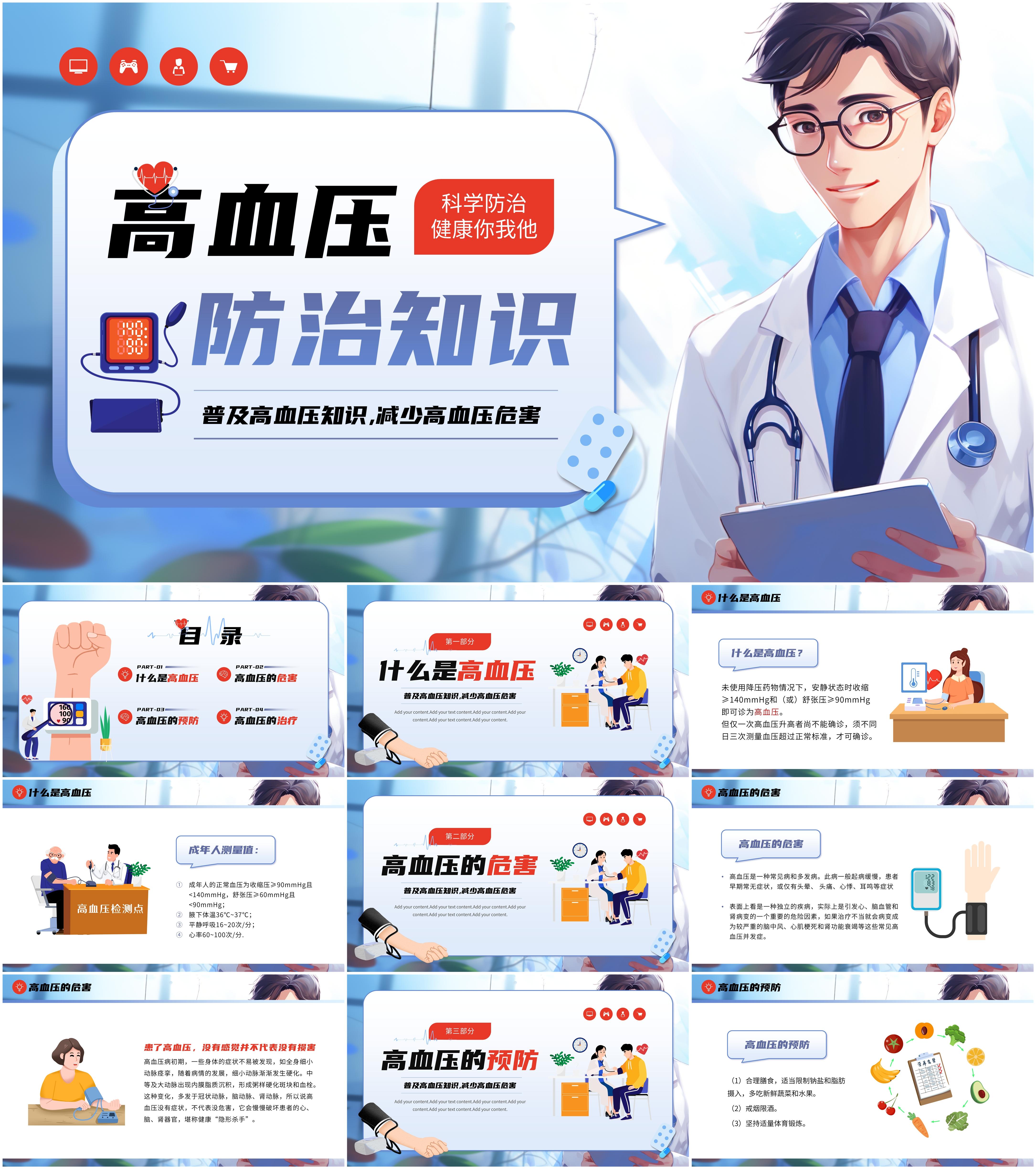 最新35套高质量全国高血压日&高血压专题ppt课件!