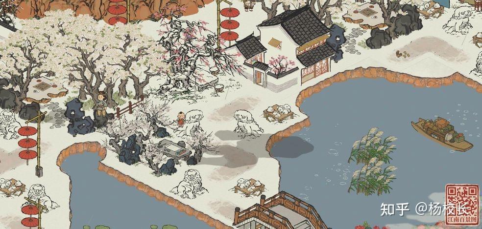 江南百景图新出的雪狮子冬季布局