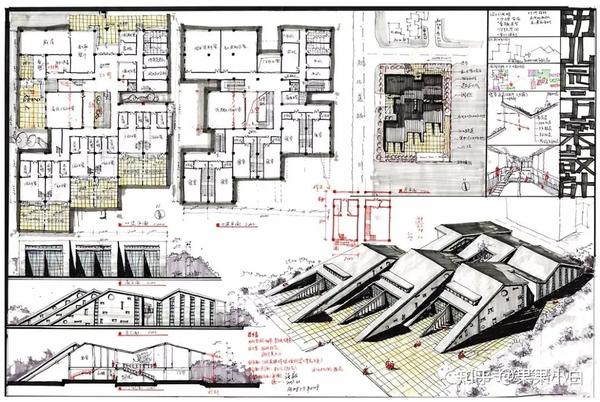 【建筑快题】免费领取500张精品分类建筑快题高清扫描版作品！建筑快题 - 知乎