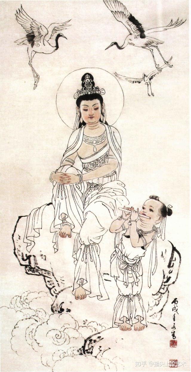 杨永青的晚年大作白描观音图谱