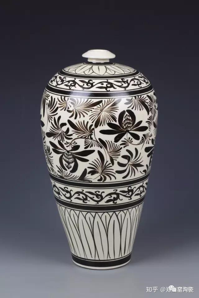 窑沟窑白地黑花瓷