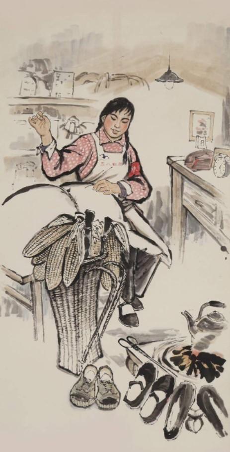 画师或者画中人都是辛勤的劳动者