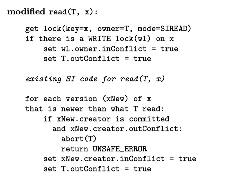 SIGMOD'08 Serializable Snapshot Isolation 知乎