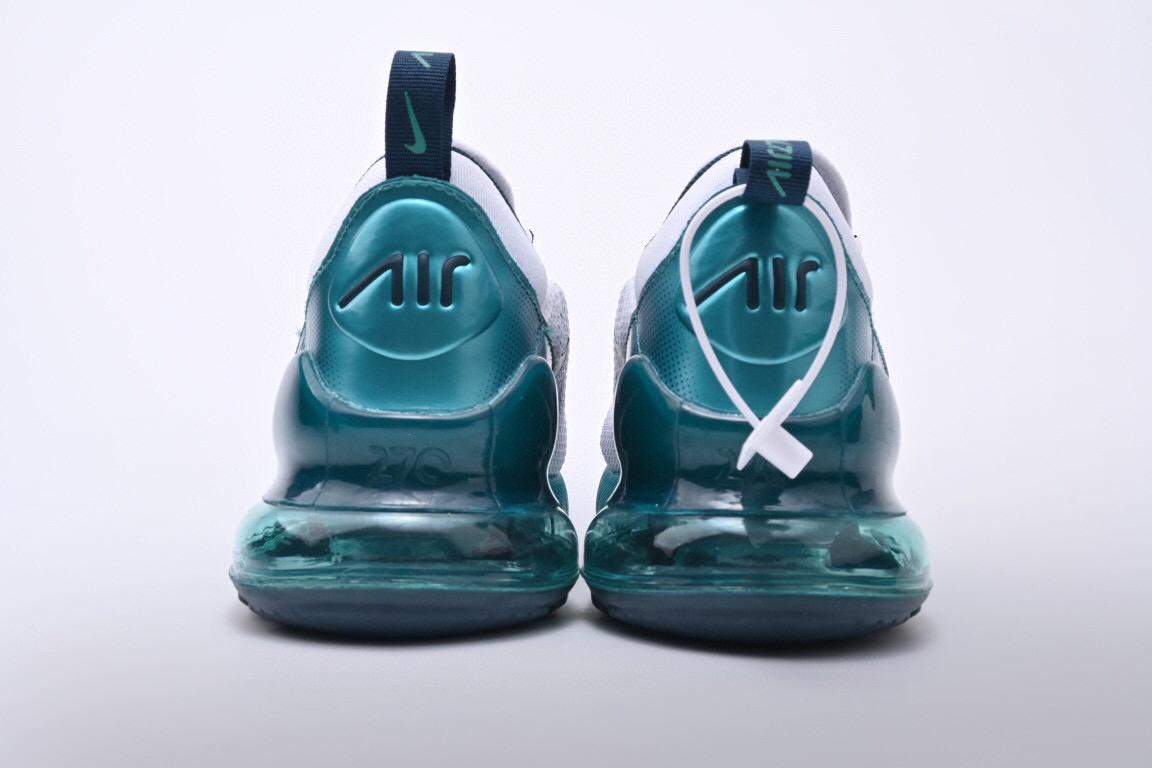 耐克nike air max 270 白绿3m反光满天星后掌气垫运动慢跑鞋aq9164